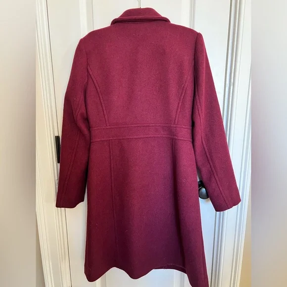 J. Crew Lady day coat in Burgundy with jewel buttons size 4, NWT. - Picture 9 of 12
